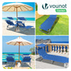 Transat pare soleil Lot de 2 pcs Bleu - VOUNOT FR
