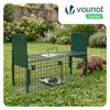 Piege pour animaux vivants cage trappe en metal 60x18x25cm vert - VOUNOT FR