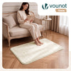 Tapis de salon poils ras doux antiderapant 80x150cm uni beige - VOUNOT FR