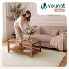 Tapis de salon poils ras doux antiderapant 140x200cm uni beige - VOUNOT FR