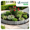 Bordure de jardin plastique PP imitation pierre 20m gris clair