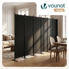 Paravent interieur separateur 6 panneaux autoportant pliable 340 x 30 x 164 cm Anthracite - VOUNOT FR