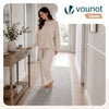 Tapis de salon poils ras doux antiderapant 80x200cm uni gris - VOUNOT FR