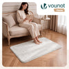 Tapis de salon poils ras doux antiderapant 80x150cm uni crème - VOUNOT FR
