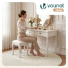 Tapis de salon poils ras doux antiderapant ф160cm uni beige - VOUNOT FR