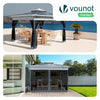 Tonnelle de jardin exterieure pliable avec moustiquaire Pop up 3.6x3.6m gris - VOUNOT FR
