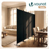 Paravent interieur separateur 4 panneaux autoportant pliable 228 x 30 x 164 cm Anthracite - VOUNOT FR