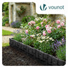 Lot de 175 pcs Bordure de jardin imitation pierre facile a installer 26.7m noir - VOUNOT FR