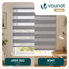Lot de 2 Store enrouleur jour nuit double 90x150cm Gris - VOUNOT FR