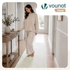 Tapis de salon poils ras doux antiderapant 80x200cm uni crème - VOUNOT FR