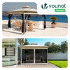 Tonnelle de jardin exterieure pliable avec moustiquaire Pop up 3.6x3.6m beige - VOUNOT FR
