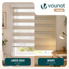 Lot de 2 Store enrouleur jour nuit double 100x150cm Lin