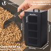 Reservoir a granules rangement pellets avec roulettes 45kg 36x36x76cm noir - VOUNOT FR