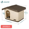 Maison pour chat chien plastique interieur exterieur 60x51x41cm Beige - VOUNOT FR