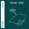 Tapis de salon poils ras doux antiderapant 200x300cm uni crème - VOUNOT FR