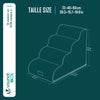 Escalier pour chien et chat en mousse haute densite et housse lavable 72x40x50cm beige - VOUNOT FR