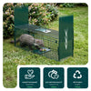 Piege pour animaux vivants cage trappe en metal 80x26x34cm vert - VOUNOT FR