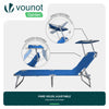 Transat pare soleil Lot de 2 pcs Bleu - VOUNOT FR
