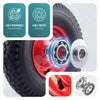 Lot de 4 Roue gonflable robuste 4.80/4.00-8 pour chariot brouette alesage 20mm 400x85mm rouge - VOUNOT FR