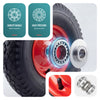 Lot de 4 Roue gonflable robuste 4.80/4.00-8 pour chariot brouette alesage 20mm 400x85mm rouge - VOUNOT FR