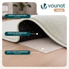 Tapis de salon poils ras doux antiderapant 60x180cm uni crème - VOUNOT FR