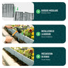 Bordure de jardin plastique PP imitation pierre 20m gris clair