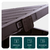 Coffre de Rangement Exterieur 126L en PP avec Système de Verrouillage 56x44x53CM Marron - VOUNOT FR