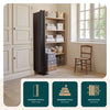 Paravent interieur separateur 6 panneaux autoportant pliable 340 x 30 x 164 cm Anthracite - VOUNOT FR