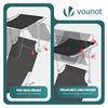 Lot de 2 chaise longue pliante avec pare soleil noir - VOUNOT FR