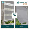 Lot de 2 Store enrouleur jour nuit double 90x150cm Gris - VOUNOT FR