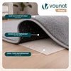 Tapis de salon poils ras doux antiderapant 60x180cm uni gris - VOUNOT FR