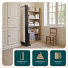 Paravent interieur separateur avec roue 6 panneaux autoportant pliable 340 x 30 x 171 cm Beige - VOUNOT FR