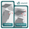 Lot de 2 chaise longue pliante avec pare soleil gris - VOUNOT FR