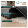 Tapis de salon poils ras doux antiderapant 60x180cm uni anthracite - VOUNOT FR
