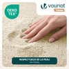 Tapis de salon poils ras doux antiderapant 60x180cm uni beige - VOUNOT FR