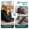 Escalier pour chien et chat en mousse haute densite et housse lavable 72x40x50cm noir - VOUNOT FR