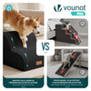 Escalier pour chien et chat en mousse haute densite et housse lavable 40x40x30cm noir - VOUNOT FR