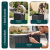 Coffre de Rangement Exterieur 126L en PP avec Système de Verrouillage 56x44x53CM Anthracite - VOUNOT FR