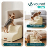 Escalier pour chien et chat en mousse haute densite et housse lavable 72x40x50cm beige - VOUNOT FR