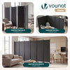 Paravent interieur separateur avec roue 6 panneaux autoportant pliable 340 x 30 x 171 cm Anthracite - VOUNOT FR