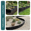 Lot de 175 pcs Bordure de jardin imitation pierre facile a installer 26.7m noir - VOUNOT FR