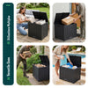 Coffre de Rangement Exterieur 126L en PP avec Système de Verrouillage 56x44x53CM Anthracite - VOUNOT FR