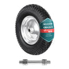 Roue gonflable robuste 4.80/4.00-8 pour chariot brouette alesage 20mm 400x85mm Noir/Argent - VOUNOT FR