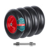 Lot de 4 Roue increvable 4.80/4.00-8 en PU pour brouette diable alesage 20mm 392x92 mm Noir/Rouge - VOUNOT FR