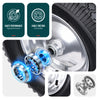 Lot de 4 Roue gonflable robuste 4.80/4.00-8 pour chariot brouette alesage 20mm 400x85mm Noir/Argent - VOUNOT FR