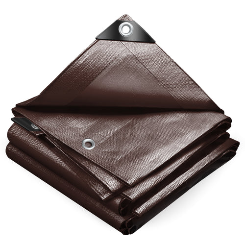 Bâche de Protection en Polyéthylène resistant et impermeable 240g/m² marron 4x8m