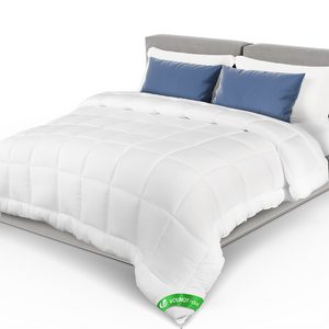 Couette legere doux avec rembourrage polyester 200gsm 220x240cm blanc - VOUNOT FR
