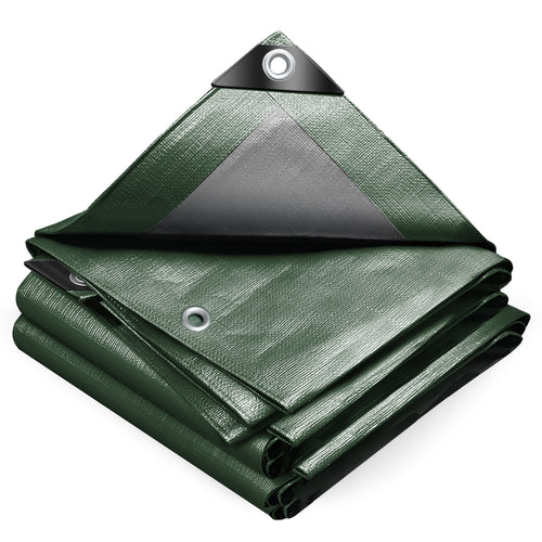 Bâche de Protection en Polyéthylène resistant et impermeable 240g/m² vert et argent 2x3m