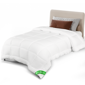 Couette legere doux avec rembourrage polyester 200gsm 135x200cm blanc - VOUNOT FR