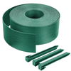 Bordure de jardin PE haute flexible 20M avec piquets vert - VOUNOT FR